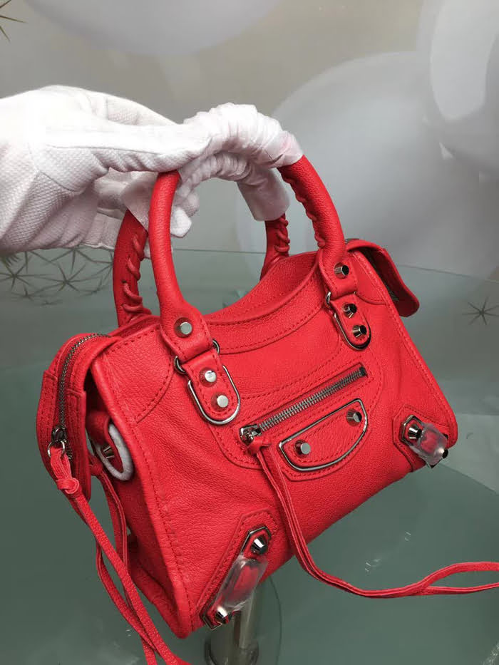 BALENCIAG巴黎世家 機車包 山羊皮銀邊款 原單品質 經典代表作機車包 手提肩背斜挎包  BL1349